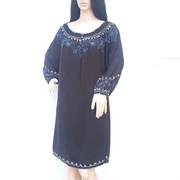 Lucky Brand Boho Embroidered Dress M - Picture 2 of 4